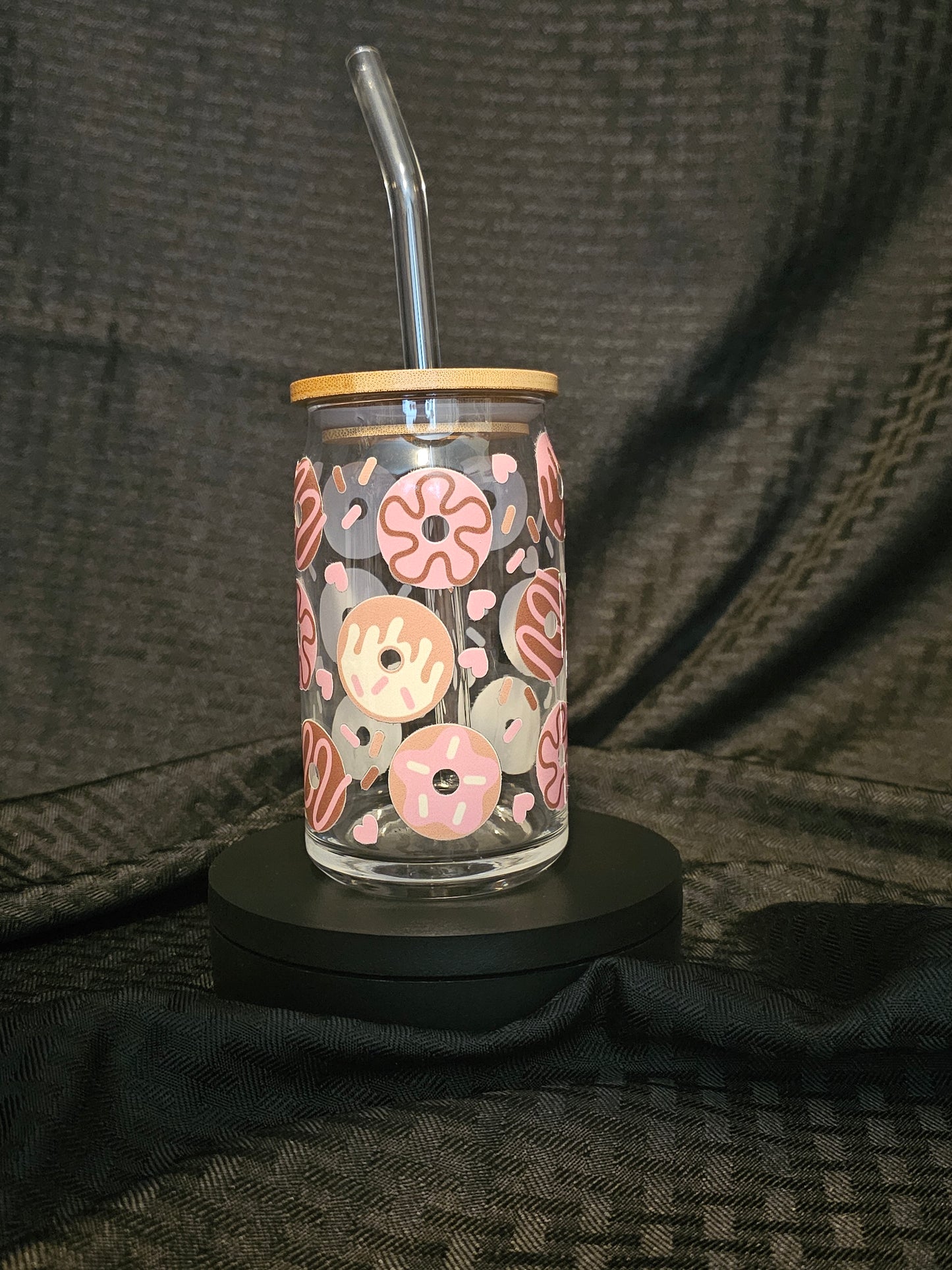 Doughnut Lover Glass Can