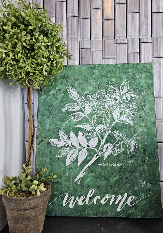 The Home Collection: Welcome Flower Sign