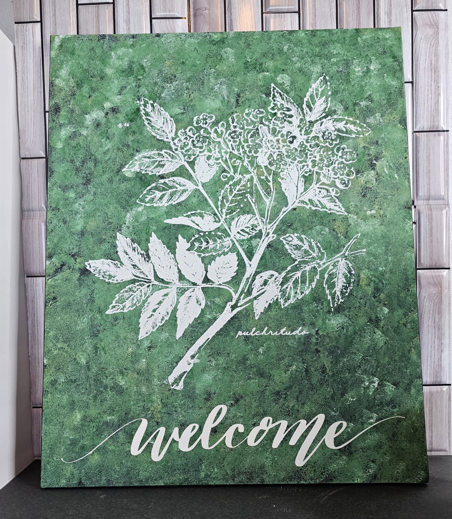 The Home Collection: Welcome Flower Sign