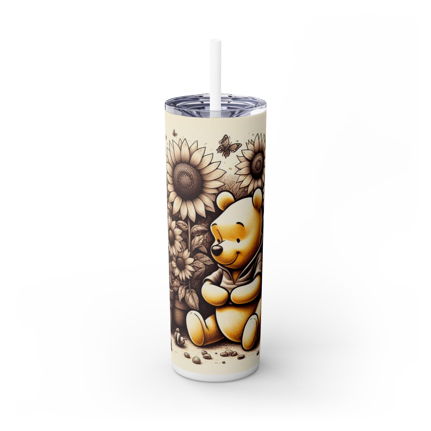 Pooh Skinny Tumbler with Straw, 20oz