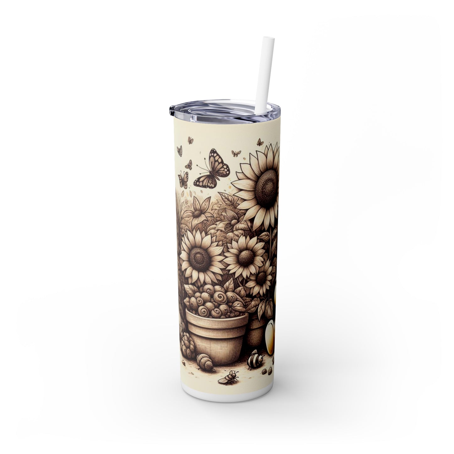 Pooh Skinny Tumbler with Straw, 20oz