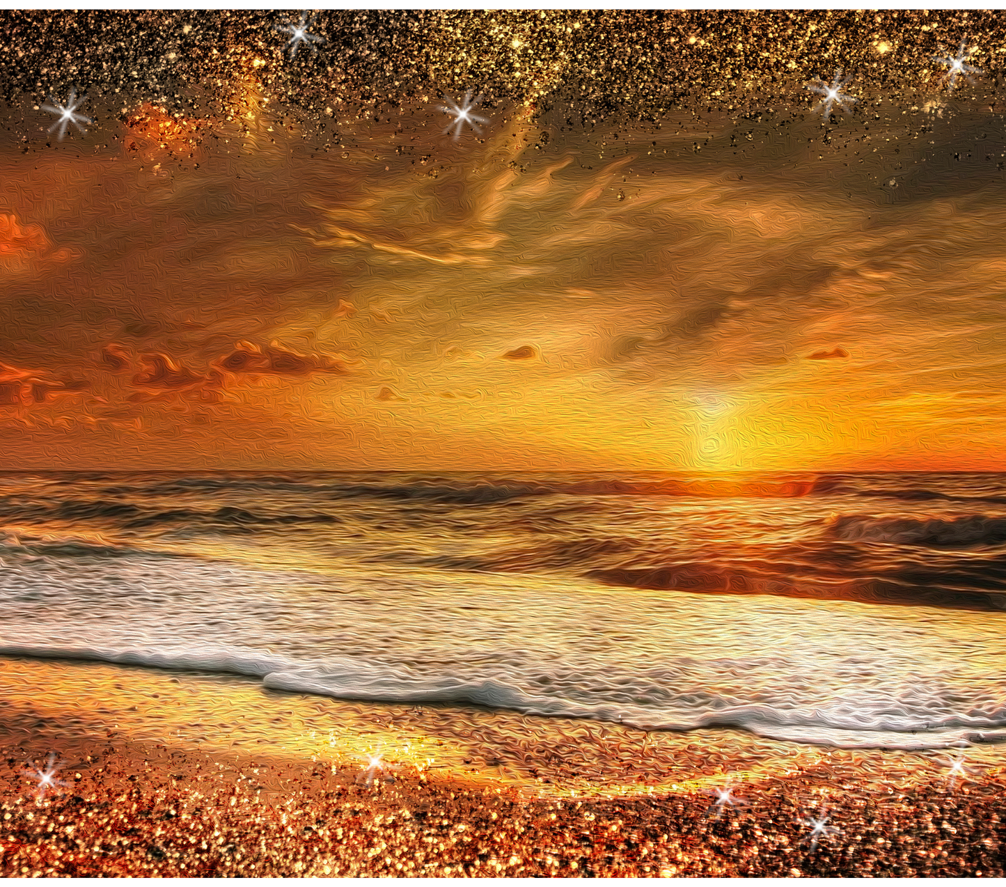 Golden Sunset Beach Tumbler
