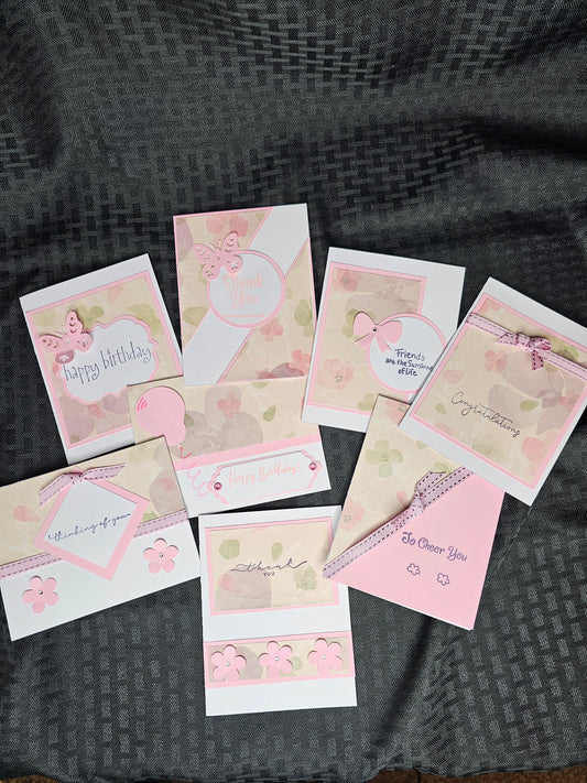 Card Set- Pink Butterflies